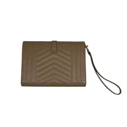 Saint Laurent YSL Cassandre Grain-de-Poudre dark beige Fullset / neuwertig - Echtheitscheck