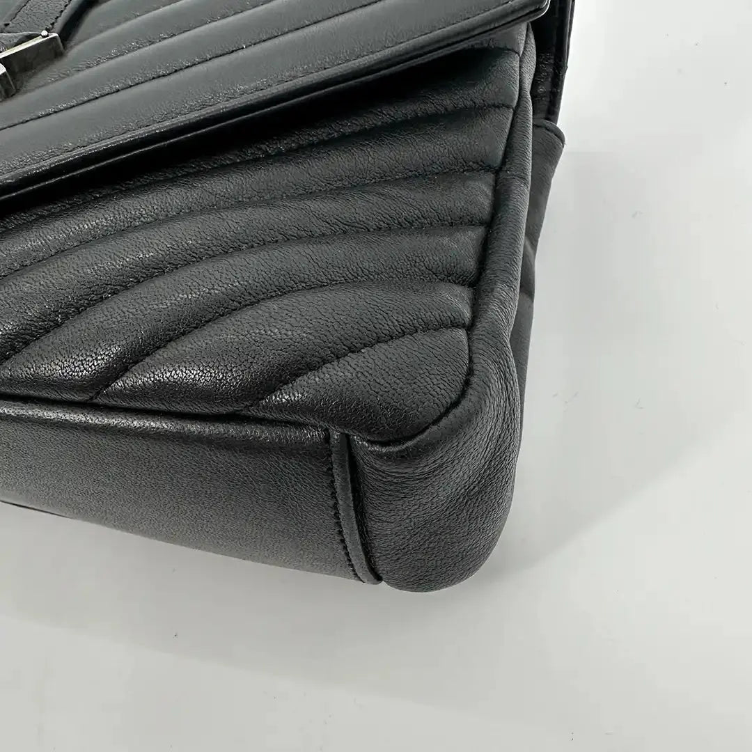 Saint Laurent YSL College Medium Handtasche schwarz Leder / sehr gut Saint Laurent