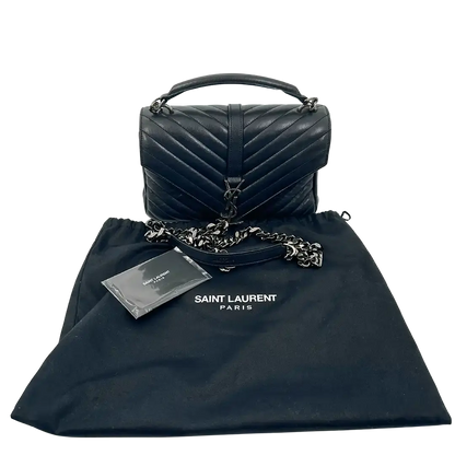 Saint Laurent YSL College Medium Handtasche schwarz Leder / sehr gut Saint Laurent