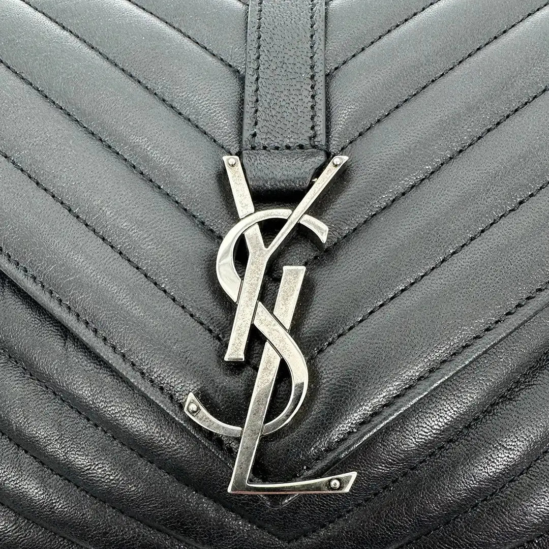 Saint Laurent YSL College Medium Handtasche schwarz Leder / sehr gut Saint Laurent