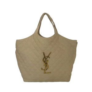 Saint Laurent YSL Icare Maxi Shopper gewatteerd nubuckleer beige