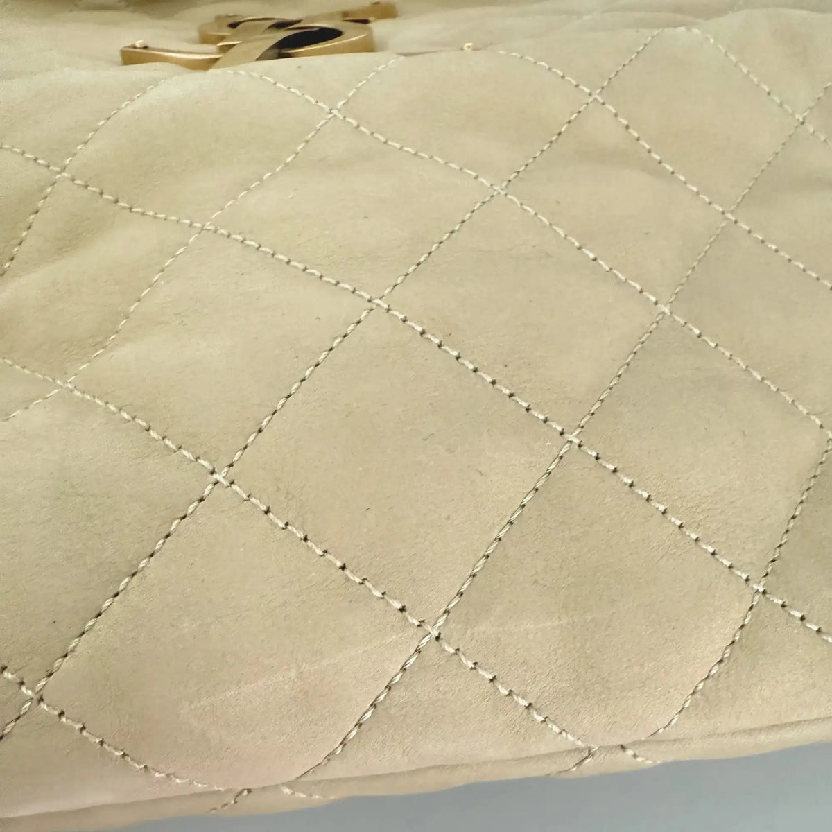 Saint Laurent YSL Icare Maxi Shopper gestepptes Nubukleder beige / neuwertig Saint Laurent