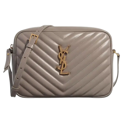 Saint Laurent YSL Lou Crossbody Tasche grau-braun / neuwertig - Echtheitscheck