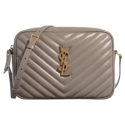 Saint Laurent YSL Lou Crossbody Tasche grau-braun / neuwertig - Echtheitscheck