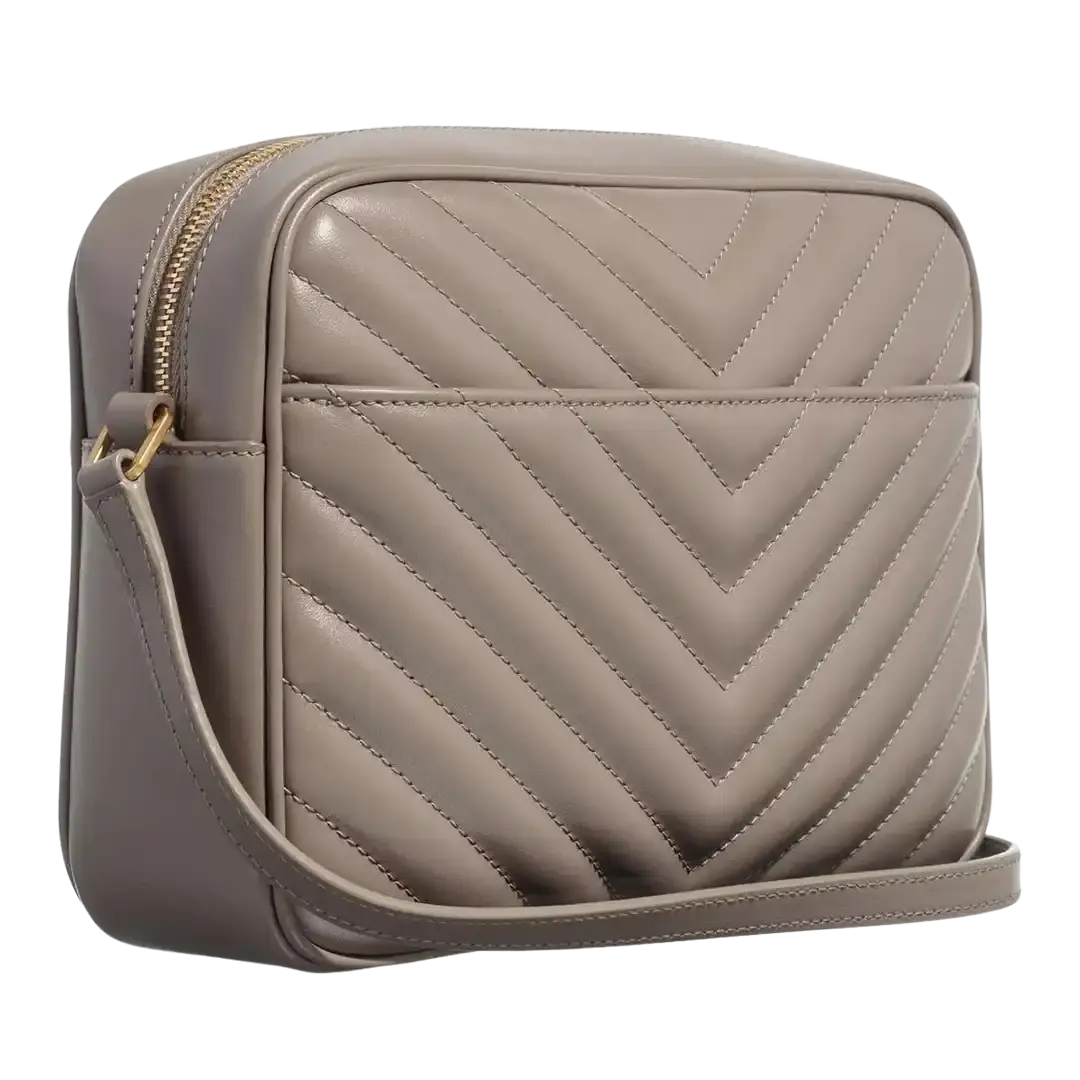 Saint Laurent YSL Lou Crossbody Tasche grau-braun / neuwertig - Echtheitscheck