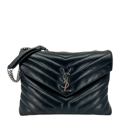 Saint Laurent YSL LouLou Medium Leder schwarz silberne Hardware Fullset / sehr gut Saint Laurent