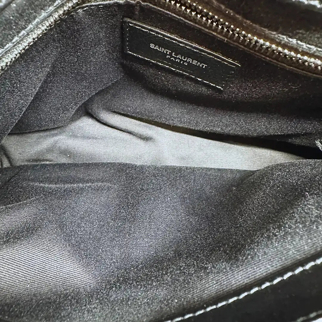 Saint Laurent YSL LouLou Medium Leder schwarz silberne Hardware Fullset / sehr gut Saint Laurent