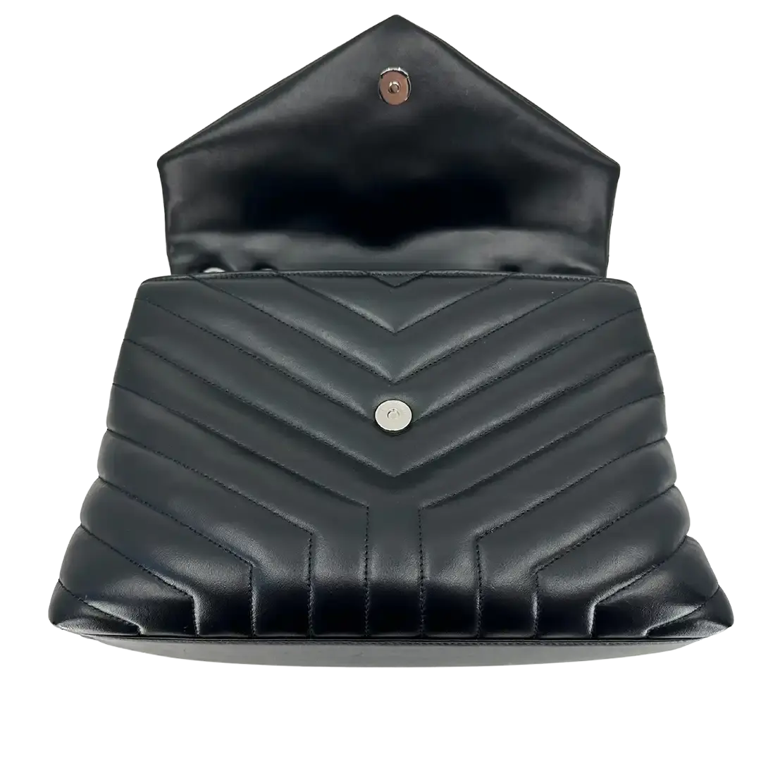 Saint Laurent YSL LouLou Medium Leder schwarz silberne Hardware Fullset / sehr gut Saint Laurent