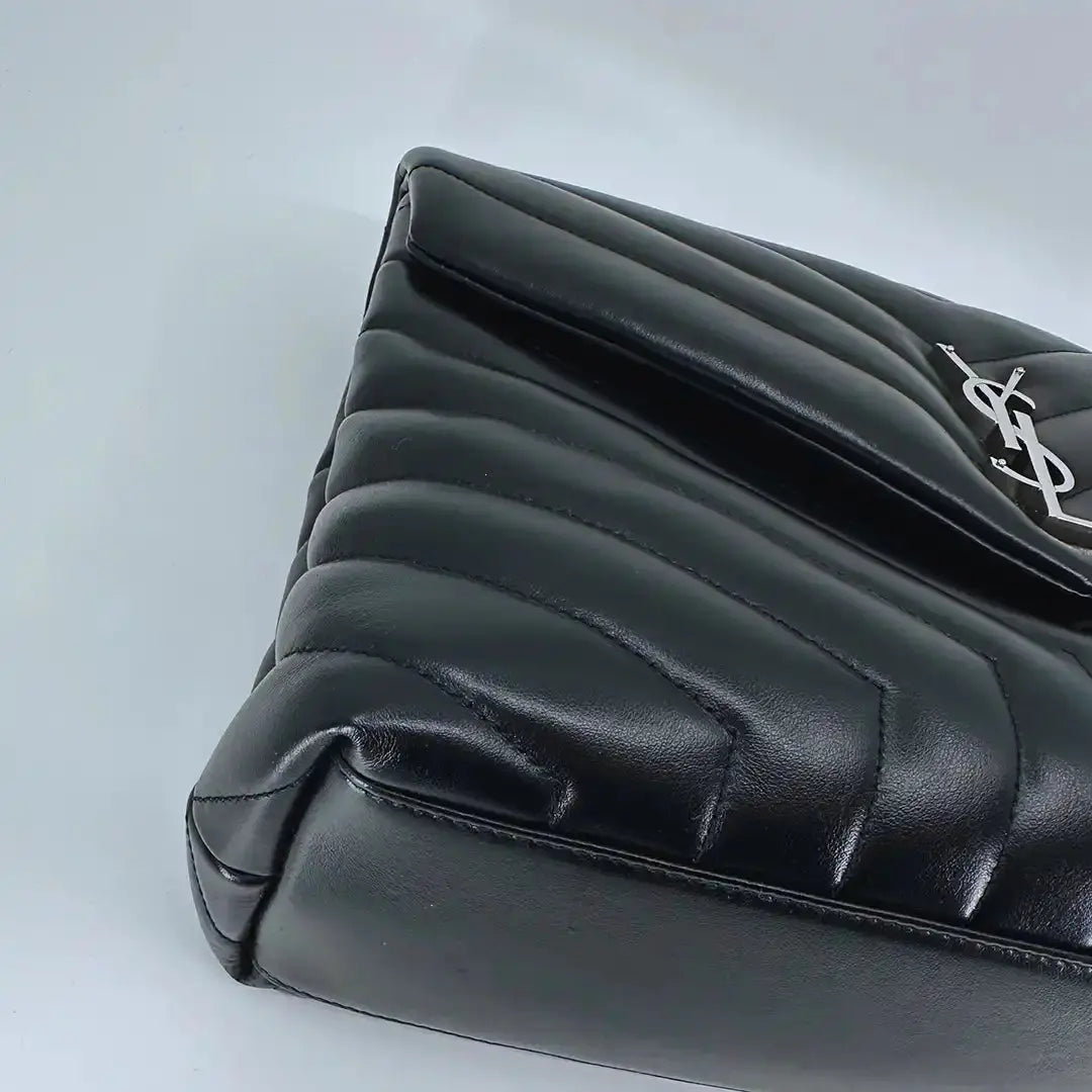 Saint Laurent YSL LouLou Medium Leder schwarz silberne Hardware Fullset / sehr gut Saint Laurent