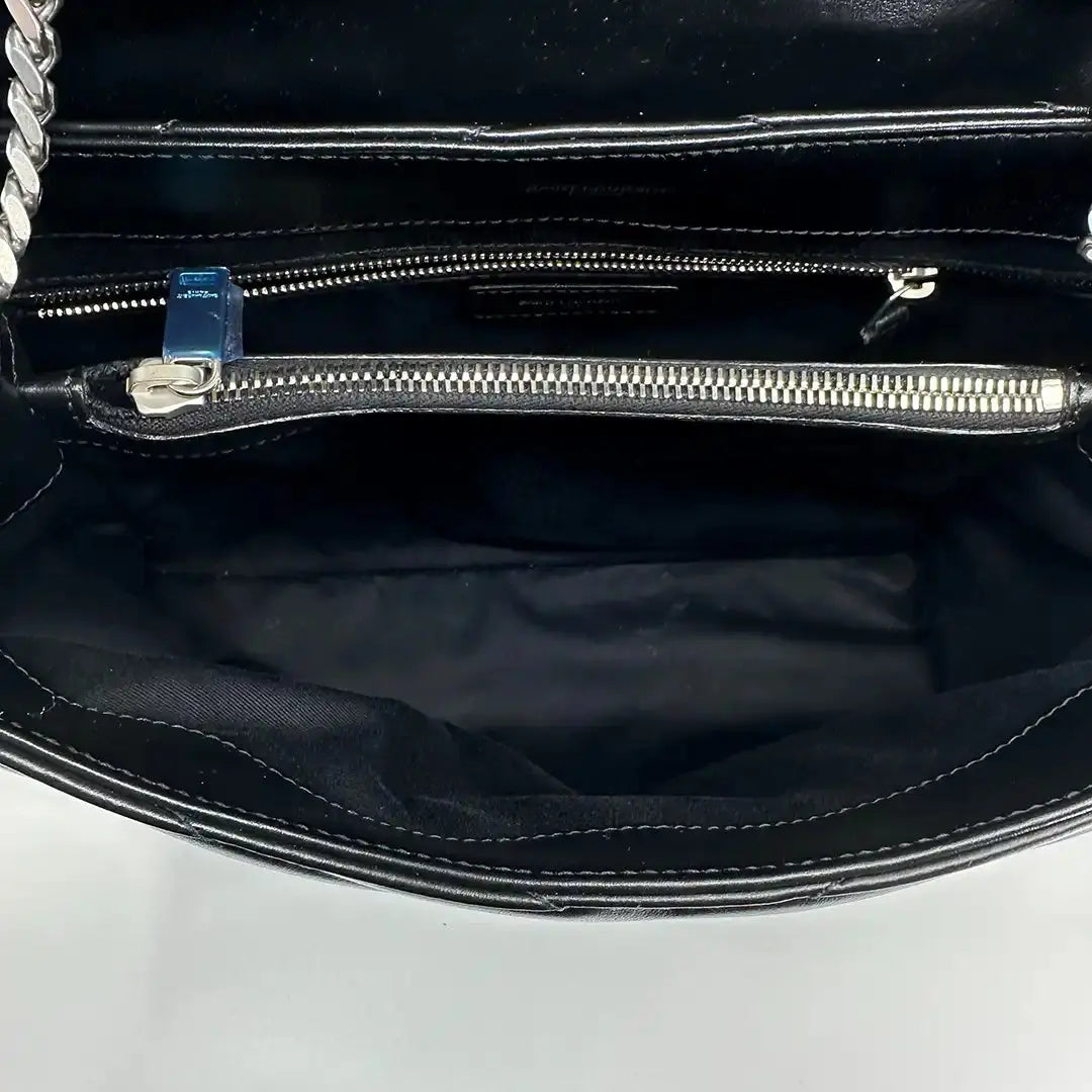 Saint Laurent YSL LouLou Medium Leder schwarz silberne Hardware Fullset / sehr gut Saint Laurent