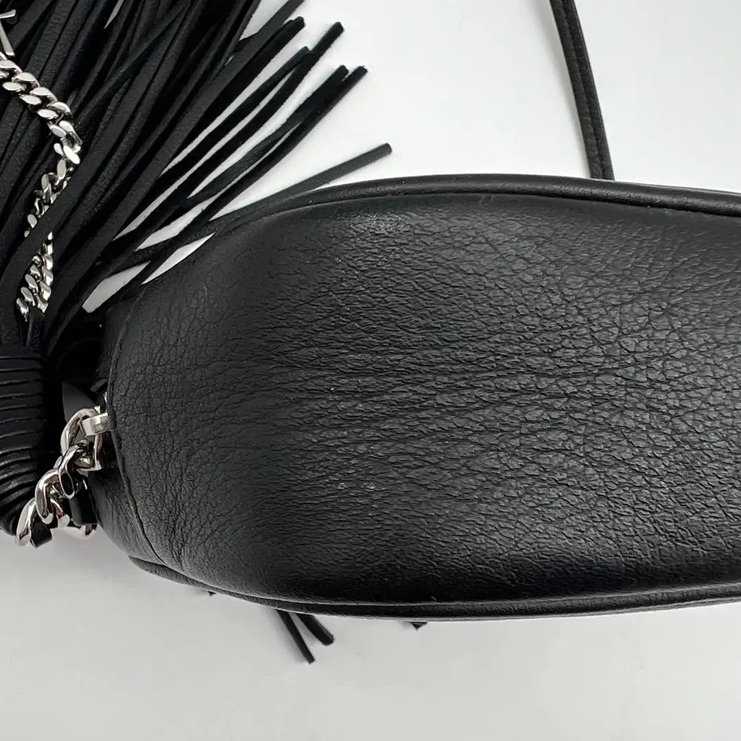 Saint Laurent Love Blogger Camera Bag Leder schwarz / gut Saint Laurent