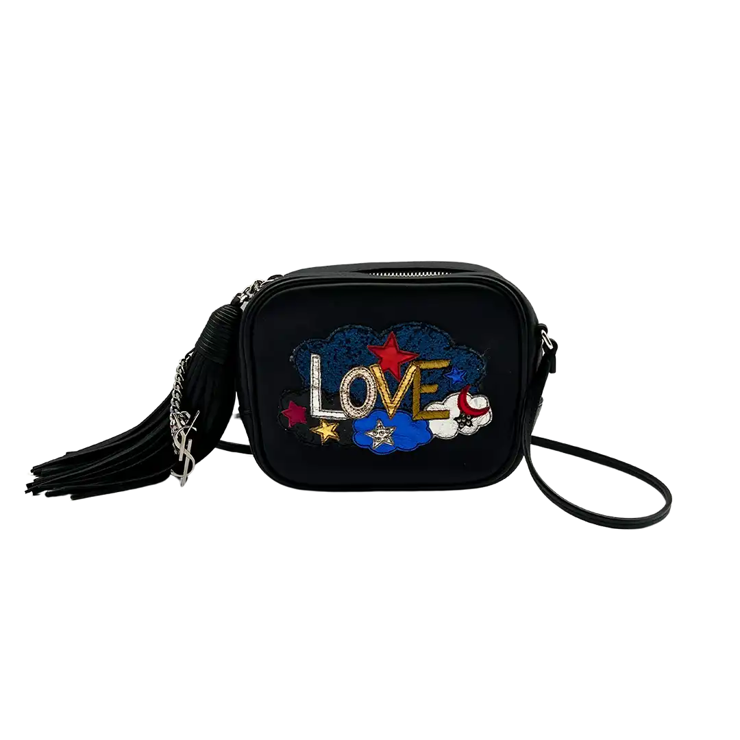 Saint Laurent Love Blogger Camera Bag Leder schwarz / gut Saint Laurent