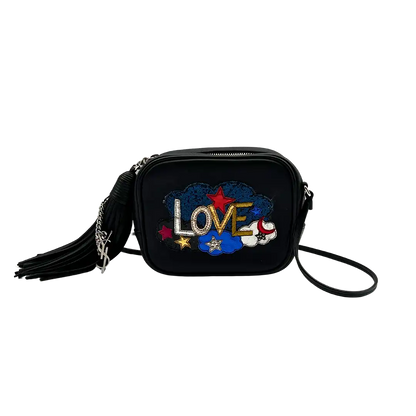 Saint Laurent Love Blogger Camera Bag Leder schwarz / gut Saint Laurent