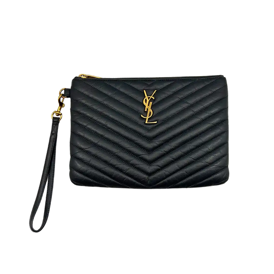 Saint Laurent Cassandre Pouch anthrazit / sehr gut Saint Laurent