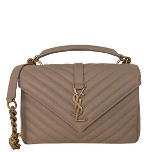 Saint Laurent College Tasche Medium dark beige