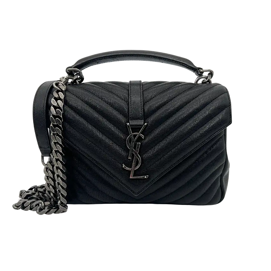Saint Laurent YSL College Medium Handtasche schwarz Lammleder / sehr gut Saint Laurent