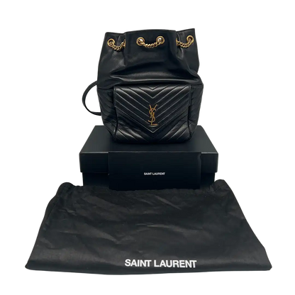 Saint Laurent Joe Rucksack aus Lammleder schwarz / sehr gut Saint Laurent