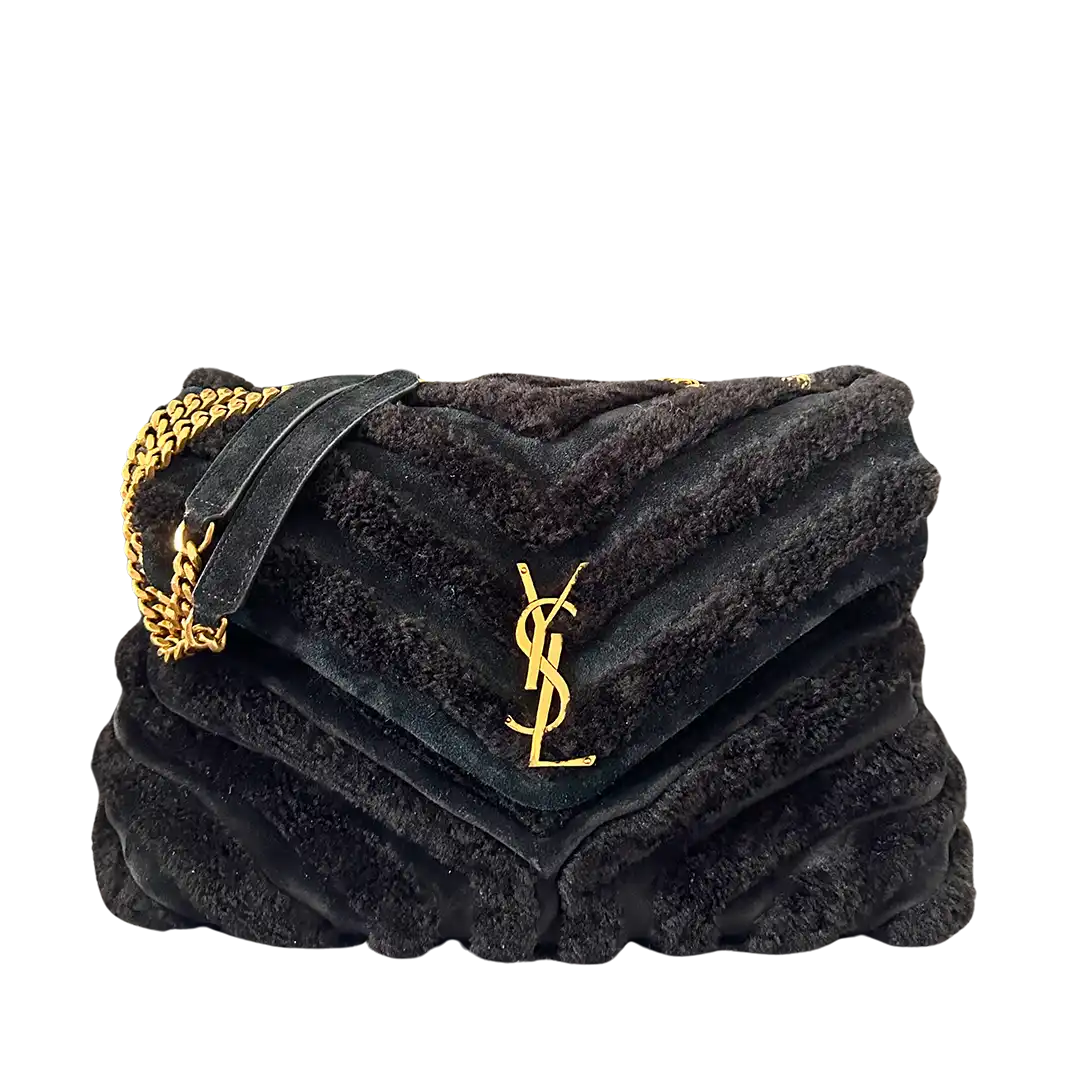 Saint Laurent Loulou Medium Quilted Y Patchwork schwarz / neuwertig Saint Laurent