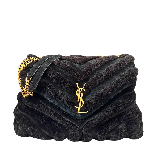 Saint Laurent Loulou Medium Quilted Y Patchwork schwarz / neuwertig Saint Laurent