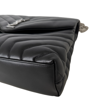 Saint Laurent YSL LouLou Medium Leder schwarz silber Hardware / sehr gut Saint Laurent