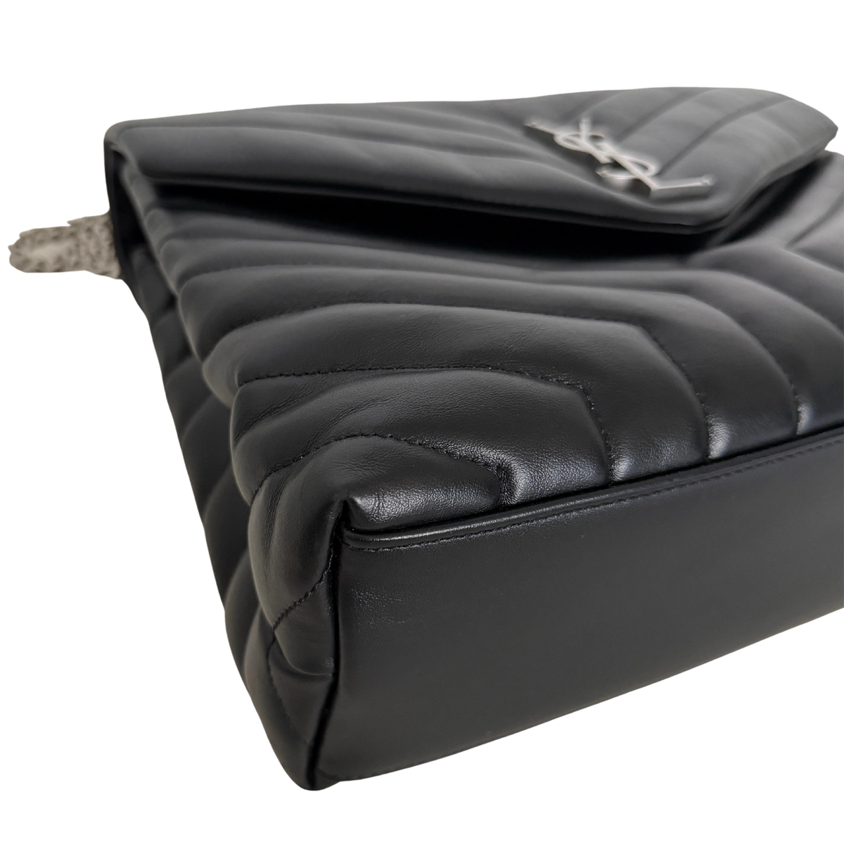 Saint Laurent YSL LouLou Medium Leder schwarz silber Hardware / sehr gut Saint Laurent
