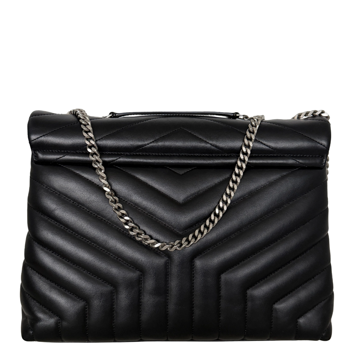 Saint Laurent YSL LouLou Medium Leder schwarz silber Hardware / sehr gut Saint Laurent