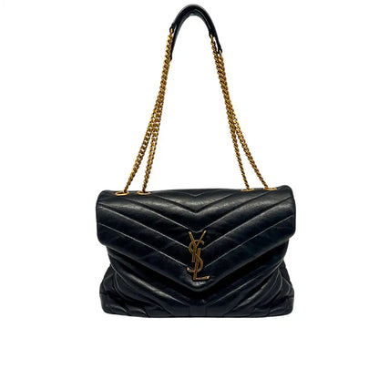 Saint Laurent YSL LouLou Medium gestepptes Leder schwarz / sehr gut Saint Laurent