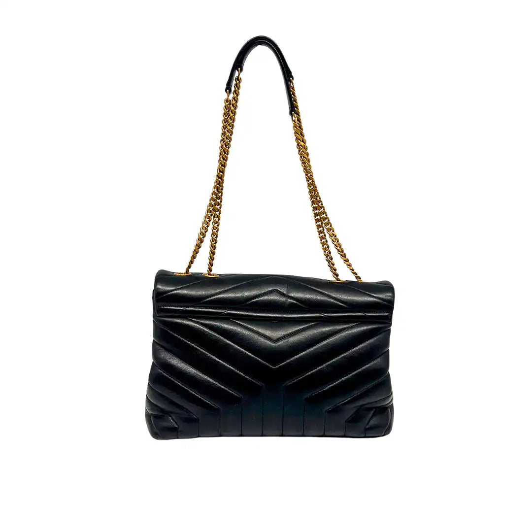 Saint Laurent YSL LouLou Medium gestepptes Leder schwarz / sehr gut Saint Laurent