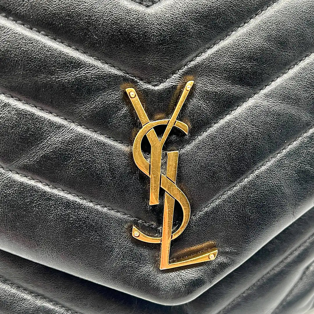 Saint Laurent YSL LouLou Medium gestepptes Leder schwarz / sehr gut Saint Laurent