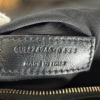 Saint Laurent Loulou Medium Y-Matelassé Kalbsleder Schwarz Gold – Ansicht 10