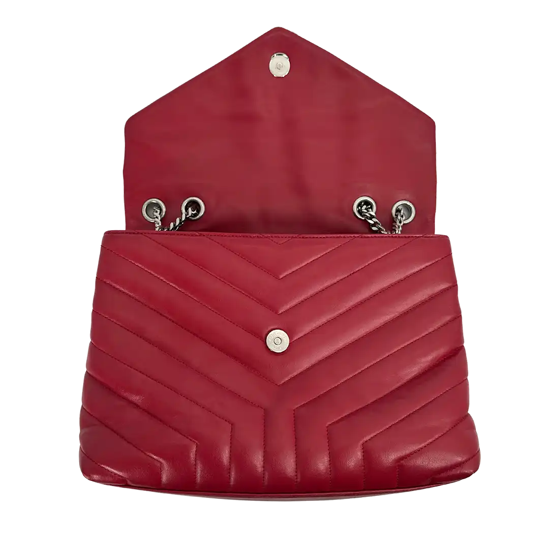 Saint Laurent YSL LouLou Medium Leder rot/ sehr gut Saint Laurent