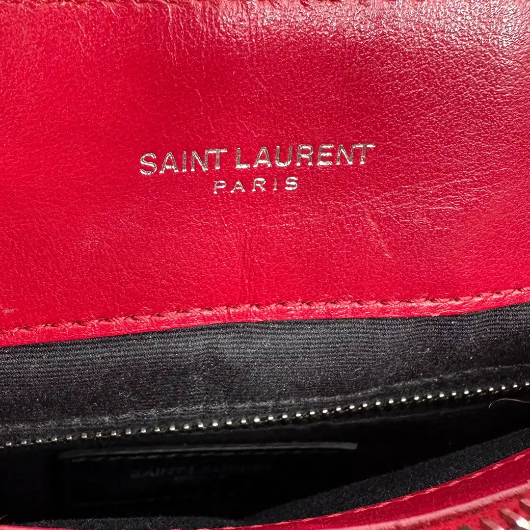 Saint Laurent YSL LouLou Medium Leder rot/ sehr gut Saint Laurent