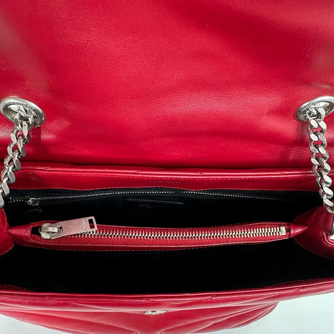 Saint Laurent YSL LouLou Medium Leder rot/ sehr gut Saint Laurent