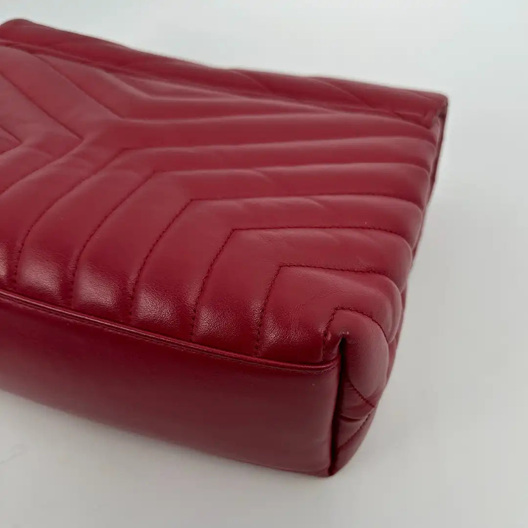 Saint Laurent YSL LouLou Medium Leder rot/ sehr gut Saint Laurent