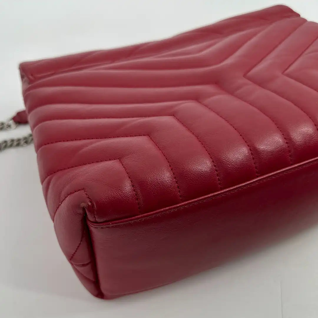 Saint Laurent YSL LouLou Medium Leder rot/ sehr gut Saint Laurent