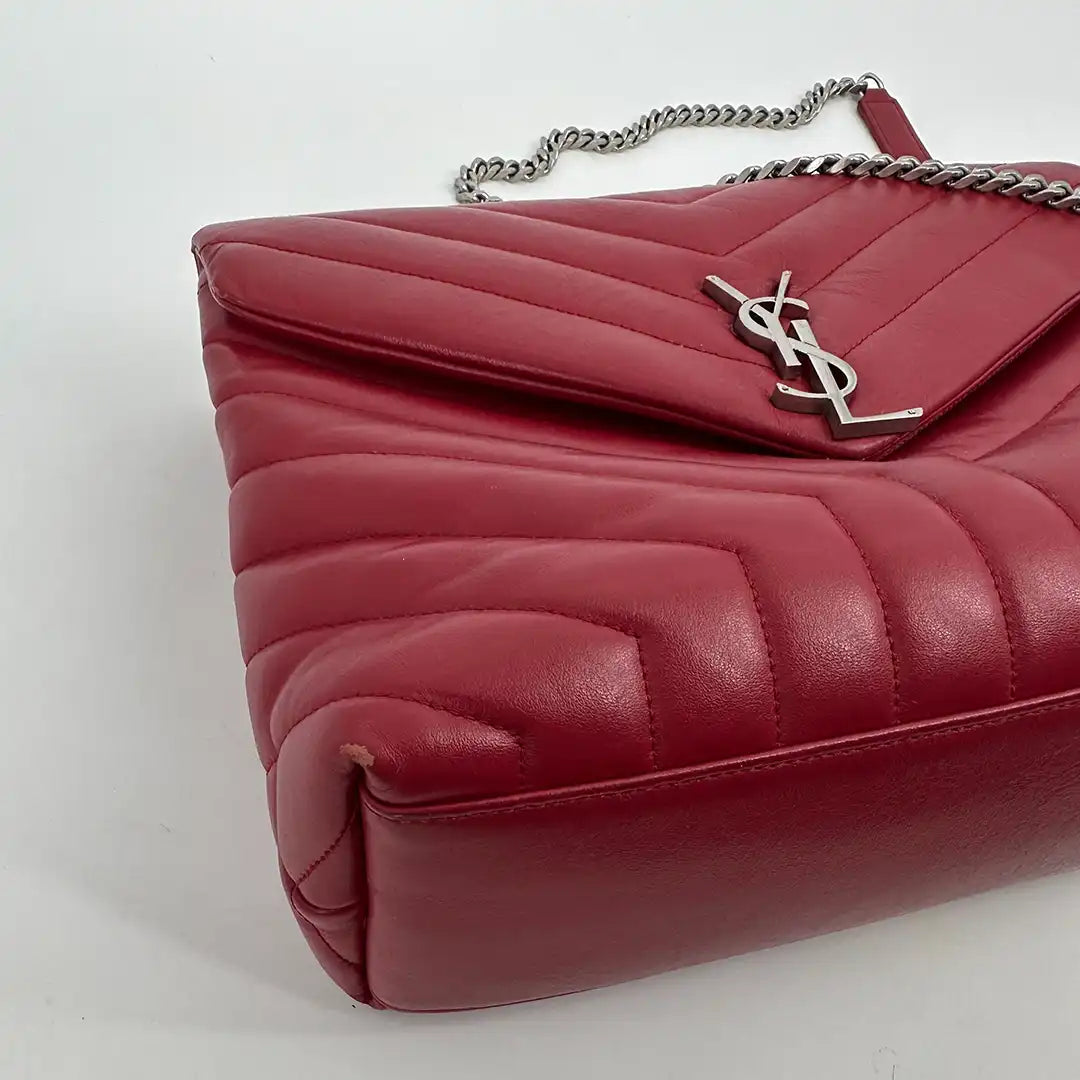 Saint Laurent YSL LouLou Medium Leder rot/ sehr gut Saint Laurent