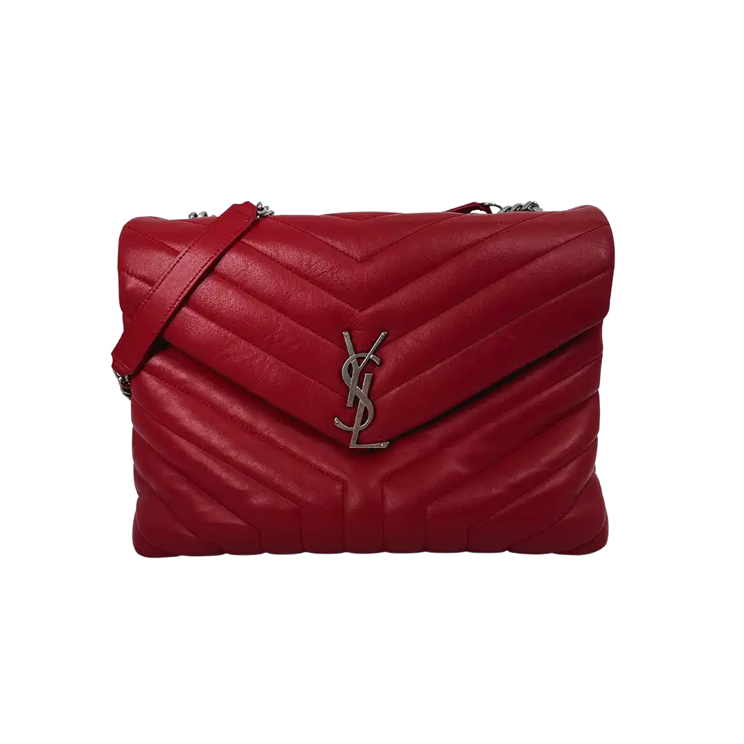 Saint Laurent YSL LouLou Medium Leder rot/ sehr gut Saint Laurent