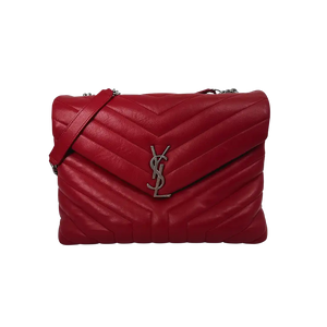 Saint Laurent YSL LouLou Medium leer rood