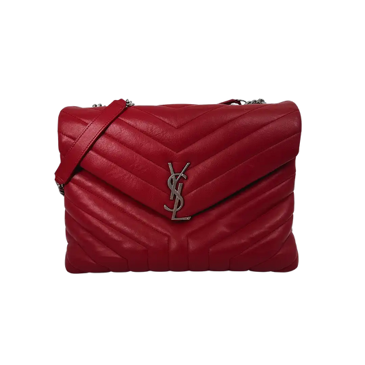 Saint Laurent YSL LouLou Medium Leder rot/ sehr gut Saint Laurent