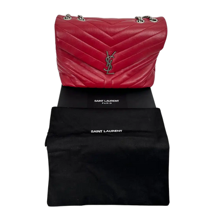 Saint Laurent YSL LouLou Medium Leder rot/ sehr gut Saint Laurent
