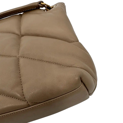 Saint Laurent LouLou Puffer Small Handtasche beige Leder / sehr gut Saint Laurent