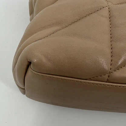 Saint Laurent LouLou Puffer Small Handtasche beige Leder / sehr gut Saint Laurent