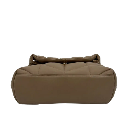 Saint Laurent LouLou Puffer Small Handtasche beige Leder / sehr gut Saint Laurent