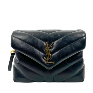 Saint Laurent YSL LouLou Toy zwart goudkleurige hardware leer