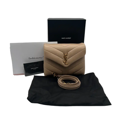 Saint Laurent YSL LouLou Toy dark beige Leder Fullset /neuwertig Saint Laurent
