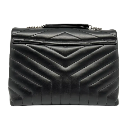 Saint Laurent YSL LouLou Medium gestepptes Leder schwarz silberne Hardware/ sehr gut Saint Laurent