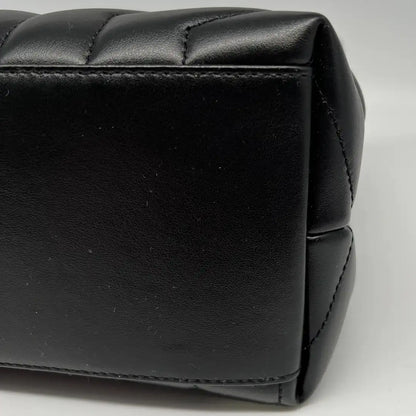 Saint Laurent YSL LouLou Medium gestepptes Leder schwarz silberne Hardware/ sehr gut Saint Laurent