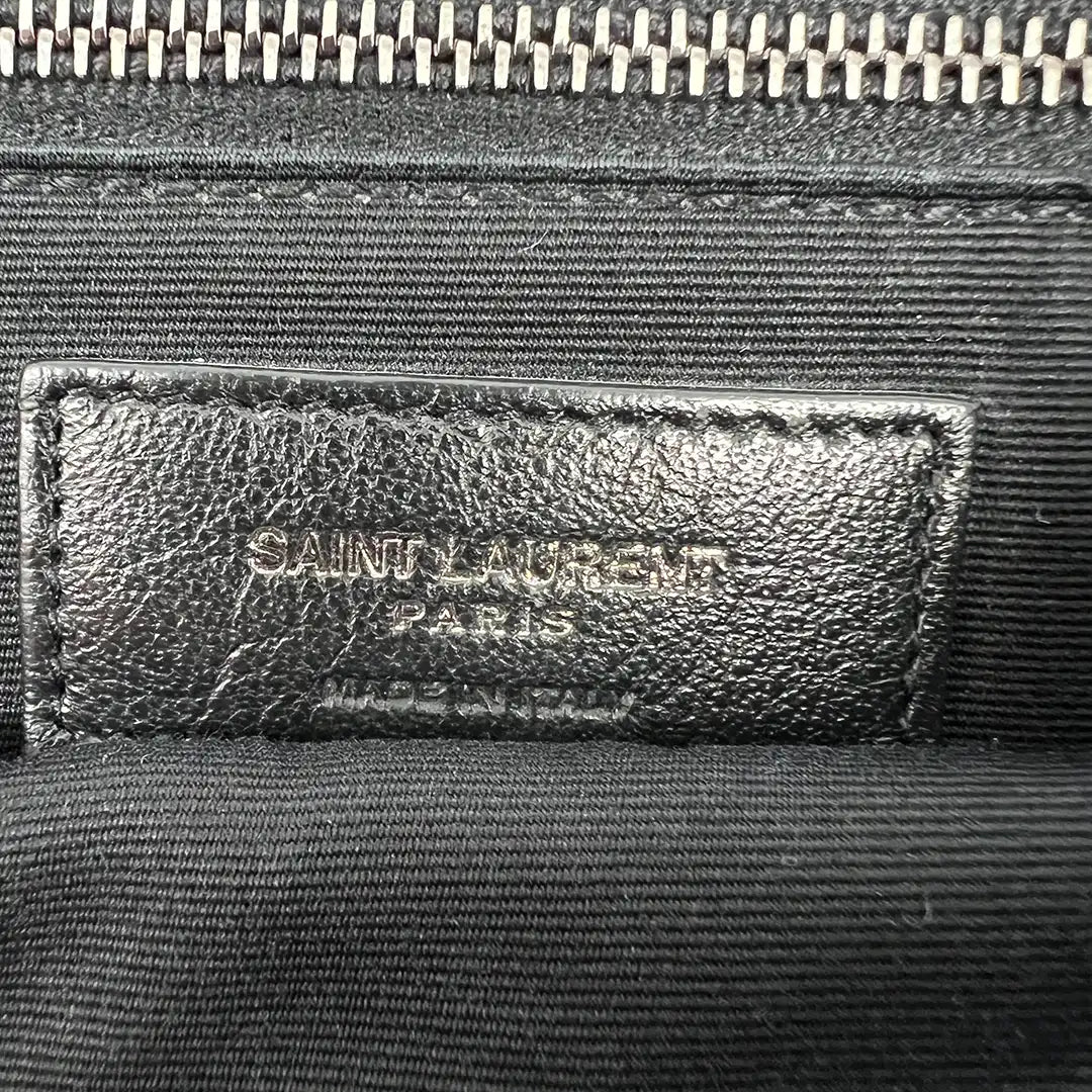 Saint Laurent Niki Large knittriges Vintage Leder schwarz / sehr gut Saint Laurent