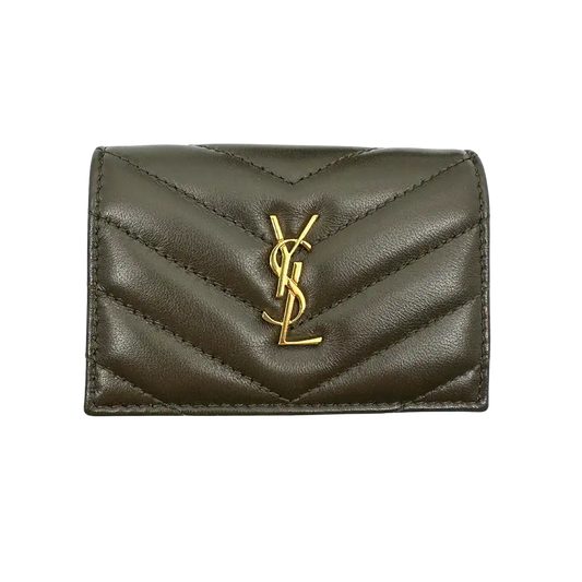 Saint Laurent Origami Trifold Leder Geldbörse light musk / sehr gut Saint Laurent