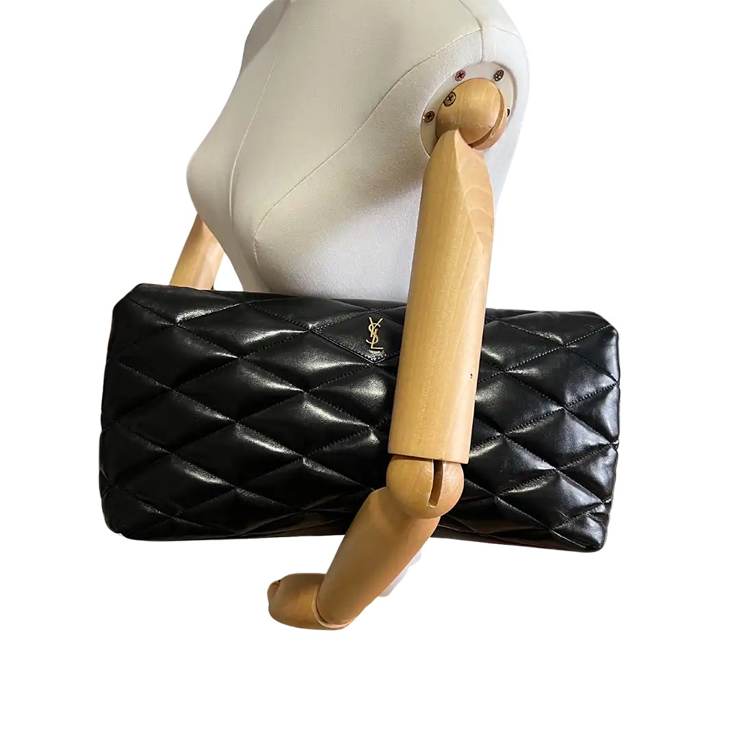 Saint Laurent Sade Puffer Clutch Tasche groß / sehr gut Saint Laurent